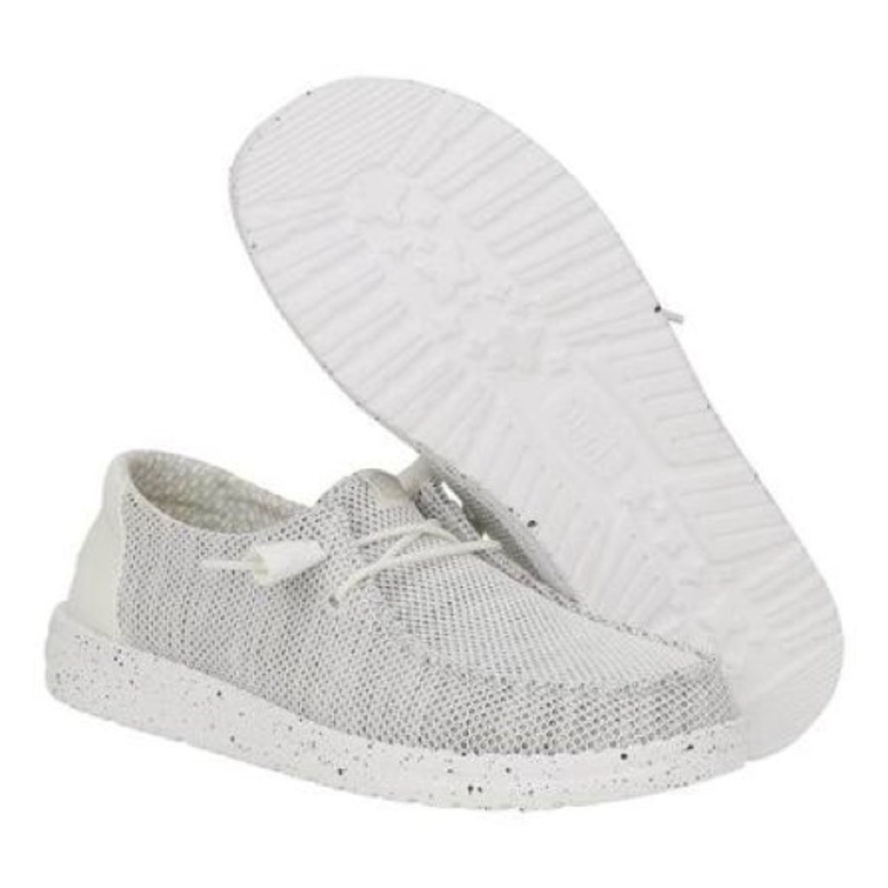Hey Dude Women's Wendy Sox Slip-On Shoes Stone White Size 10